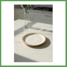 Bezos Mango Agacı Pasta Tabağı & Sunum Tabağı 20 cm Krem Mgc