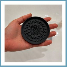 Bezos 3D Baskı Makyaj Fırçası Temizleme Pedi - Desenli Aparat-Siyah MBT06