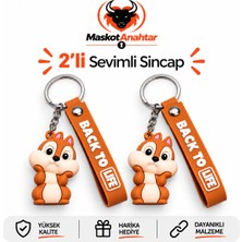 Sevimli Sincap Silikon Anahtarlık