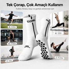 Marchè Bien Kaydırmaz 3'lü Futbol Çorabı Beyaz | Bilek Destekli, Denge ve Tutuş Sunan Spor Çorabı