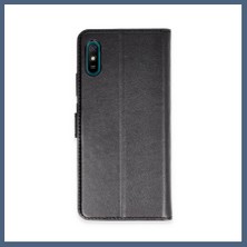 Bezos Redmi 9A Uyumlu Kılıf Trend S Plus Kapaklı Kılıf - Siyah BZS10