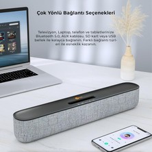 Str Store DS108 Kablosuz Bluetooth 10W Soundbar Taşınabilir Stereo Hoparlör Beyaz
