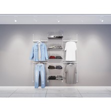 Elarque Mağaza Raf Sistemi Askılık Butik Rafı Stand Giyinme Odası 180*200