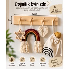 Elarque Modern Ahşap Duvar Askılık 40 cm