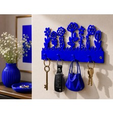 Elarque Çiçek Desenli Duvar Anahtarlığı Dekoratif 3D Baskı 23X10X3 cm