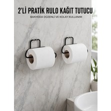 Elarque 2 Adet Siyah Yapışkanlı Kağıtlık Duvar Tipi