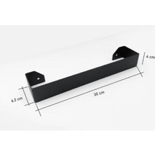 Elarque Siyah Mat El Havluluk, Havlu Askısı 30 cm