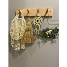 Elarque Modern Ahşap Duvar Askılık Montessori Askılık
