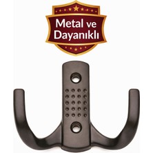 Elarque Siyah Renk Noktalı Portmanto Askı Krom Küçük Dolap Elbise Havlu Askısı