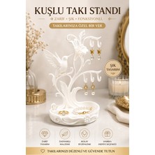 Elarque Kuşlu Motifli Şık Takı Organizeri ve Sunumluk, Düzenli Saklama Sağlar
