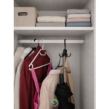 Elarque 2’li Set 4 Kancalı Çok Amaçlı Dolap Içi Askı