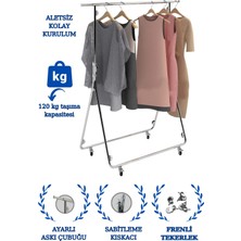 Elarque Katlanabilir Dekoratif Askılık Ayaklı Elbise Askısı Seyyar