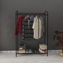 Elarque Büyük Boy Siyah Konfeksiyon Askısı, Soft Kumaş, Rahat ve Dayanıklı