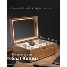 Elarque 6 Bölmeli Şık Saat Kutusu, Düzenli ve Güvenli Saklama Çözümü