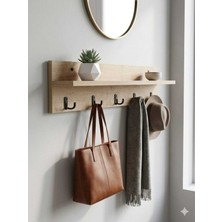 Elarque 90 cm 5 Kancalı Duvara Monte Askılık