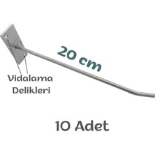 Elarque (10 Adet) Vidalanabilir Tel Askılık, Ürün Asmak Için Metal Askı, Profil Tel
