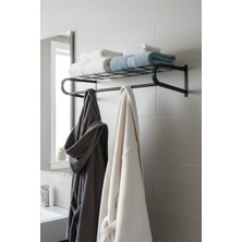 Elarque Siyah Metal Duvar Askılık Elbise Askılığı Banyo Havluluk