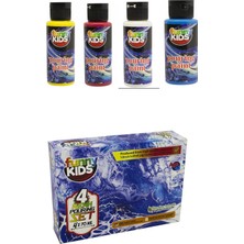 Tr Funny Kids Pouring Akrilik Boya, 70 Ml, 4'lü Set, Karışık Renkler