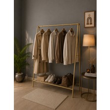 Elarque Gold Butik Oval Telli Elbise Askılığı