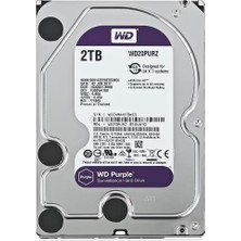 Wd 3.5" 2tb Purple WD20PURX 5400 Rpm 64MB Sata-3 Güvenlik Diski