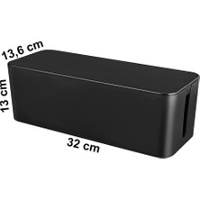 Tr Kablo Düzenleyici Kutu Kapaklı, Siyah, Büyük Boy, GT-PK06
