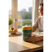 Elarque 2 Katlı 710 ml Çelik Sefer Tası Yemek Termosu Saklama Kabı Mavi
