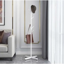 Elarque Metal Beyaz Ayaklı Askılık Portmanto Modern Elbise Askısı 165 cm