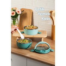 Elarque Iki Katlı Paslanmaz Çelik Vakumlu Lunch Box