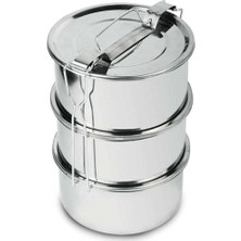 Elarque 3 Lü Sefer Tası Paslanmaz Çelik 12X6 cm