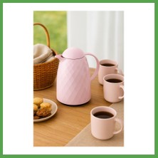 Bezos 1 Lt Akrilik Soft Pembe Çay Termosu 12 Saat Sıcak 24 Saat Soğuk Mgc