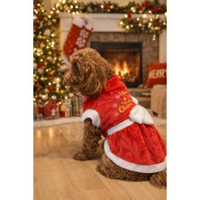 Gedyco Merry Christmas Peluş Küçük Irk Köpek Yılbaşı Elbisesi