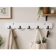 Elarque 90 cm Desenli Kesim Beyaz Askılık