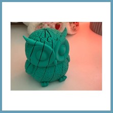 Bezos 3D Baskı Hareketli Baykuş Figürü - Eklemli Flexi Oyuncak - Mint MBT06