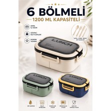 Elarque 1200ML 2 Katlı 6 Bölmeli Beslenme Çantası Sızdırmaz