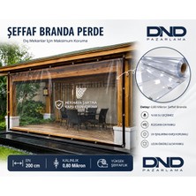 Dnd Pazarlama Şeffaf Branda Kış Bahçesi Kamelya Hobi Bahçesi Kuş Gözlü 0.80MM Su Geçirmez + 10MT Ip Hediye!