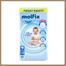 Bezos Bebek Bezi Fırsat Paketi 4 Beden 7-14 kg 62 Adet 22