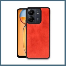 Bezos Redmi 13C Uyumlu Kılıf Aras Deri Kapak - Kırmızı Agc