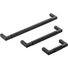 FREKANS 10 Adet Doğanlar AL349  Kulp Mat Siyah 128 mm