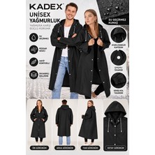 Kadex Kadın Erkek Yağmurluk Şemsiye Kapüşonlu Çıtçıtlı Eva