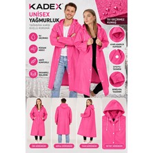Kadex Kadın Erkek Yağmurluk Şemsiye Kapüşonlu Çıtçıtlı Eva