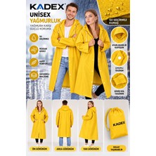 Kadex Kadın Erkek Yağmurluk Şemsiye Kapüşonlu Çıtçıtlı Eva