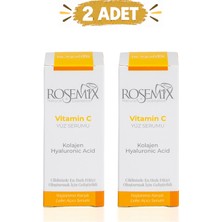 Csmo-Tex Rosemix - Vitamiv C Serum Kolojen-Hyalüronik Asit 30 ml - 2 Adetlik Set