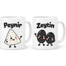 Bezos Peynir ve Zeytin 2'li Porselen Kupa Seti - Model 406 Mgc