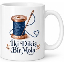 Be Dikiş Arası Tasarımlı Porselen Kupa - Model 420 Najmaddin