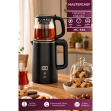 Masterchef MC-444 Dijital Çay Makinesi L 1500W & 1.7l & 1l Demlik & Dijital Ekran & Ayarlanabilir Su Sıcaklığı