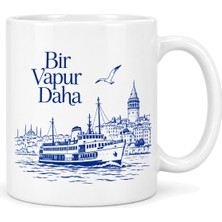 Be Bir Vapur Daha Tasarımlı Porselen Kupa - Model 356 Najmaddin