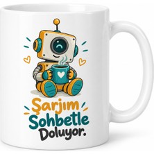 Be Dalgın Robot Tasarımlı Porselen Kupa - Model 439 Najmaddin