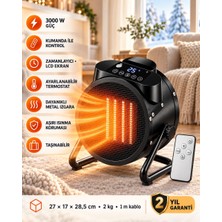 Ventus Elektrikli Fanlı Isıtıcı 3000W Dijital Ekran Uzaktan Kumandalı SS20