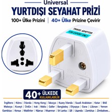 Anktek Yurtdışı Seyahat Prizi 3 Pin Topraklı 13A G Tipi 40+Ülkeyle Uyumludur 1 Adet