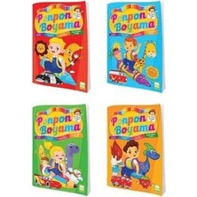 TeknoKapsül Ponpon Boyama 4 Kitap Takım